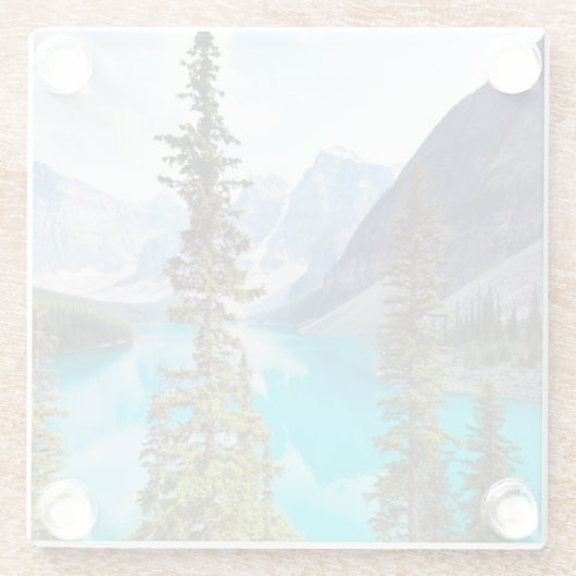 Panoramisch dem Tal von des Moraine See-| von zehn Glasuntersetzer (Rückseite)