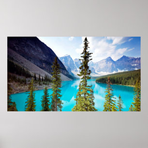 Panoramisch dem Tal von des Moraine See-  von zehn Poster