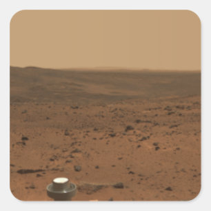 Panoramische Ansicht von Mars 4 Quadratischer Aufkleber