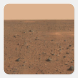 panoramische Ansicht von Mars von 360 Grad Quadratischer Aufkleber