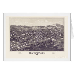 Panoramische Karte Frankfort, New York - 1887