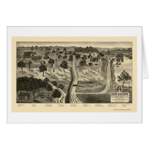 Panoramische Karte neuen Salems, IL - 1837