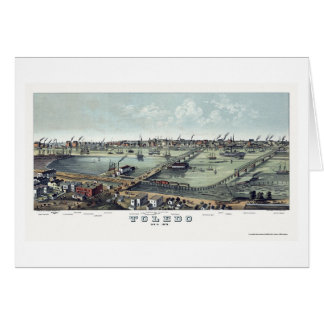 Panoramische Karte Toledos, OH- - 1876