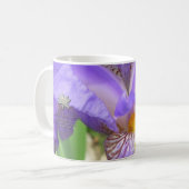 Panoramische lila Iris Kaffeetasse (Vorderseite Links)