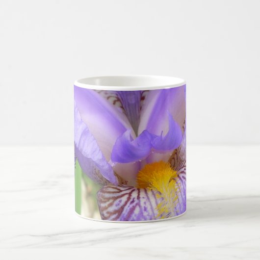 Panoramische lila Iris Kaffeetasse (Mittel)