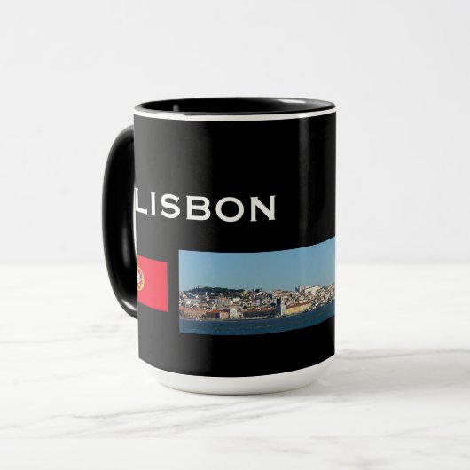 Panoramische Tasse Lissabons Portugal (Vorderseite Links)