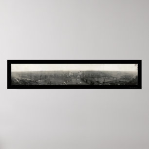 Panoramisches Pittsburgh-Foto 1908 Poster