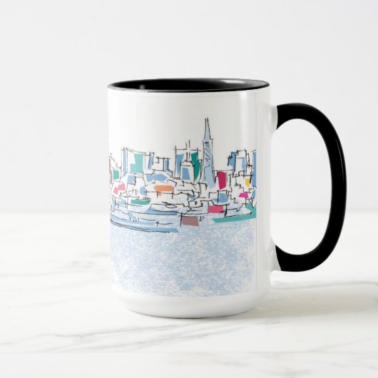 Panoramisches San Franciso, CA Tasse (Rechts)