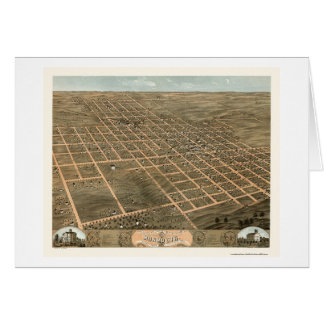 Panoramkarte von Monmouth, IL - 1869