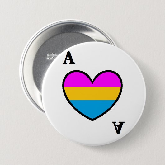Panromantic asexualer As-Knopf Button (Vorne & Hinten)