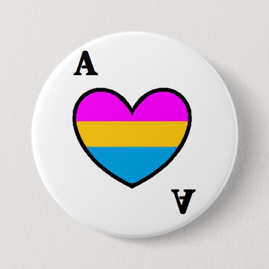 Panromantic asexualer As-Knopf Button (Vorderseite)