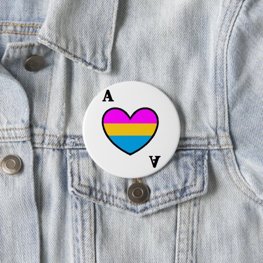 Panromantic asexualer As-Knopf Button (Beispiel)