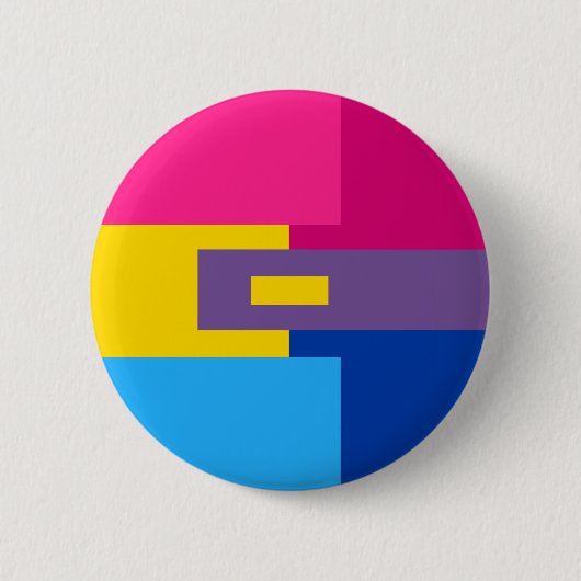 Panromantic Bisexual-Button Button (Vorderseite)