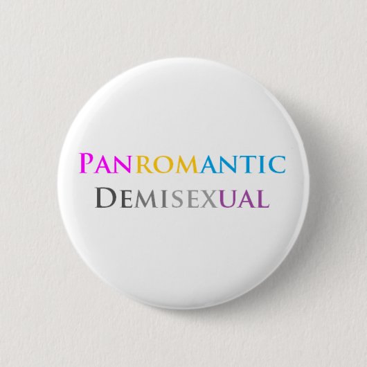 Panromantic Demisexual Button (Vorderseite)