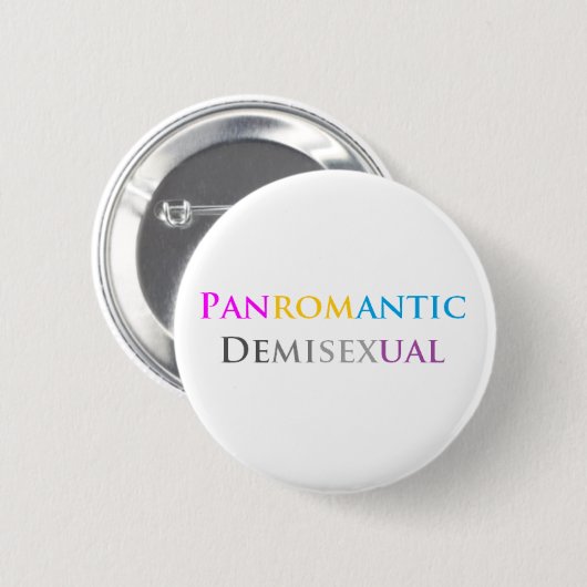 Panromantic Demisexual Button (Vorne & Hinten)