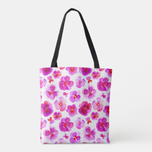 Pansa Rosa Blume Aquarelltasche Tasche