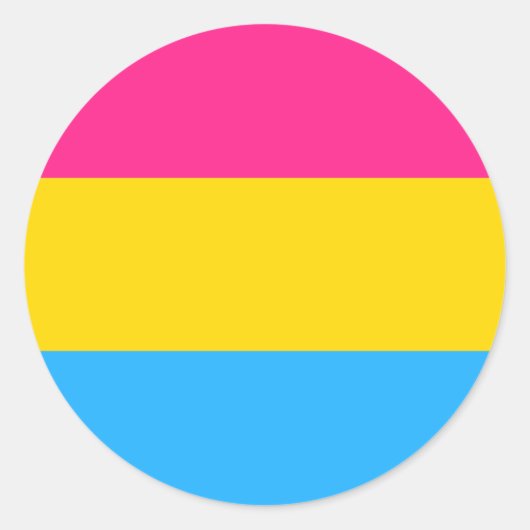Pansexual-Circle-Aufkleber Runder Aufkleber (Vorderseite)