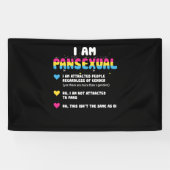 Pansexual Definition - Funny Gay Pride LGBT Banner (Horizontal)