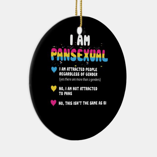 Pansexual Definition - Funny Gay Pride LGBT Keramik Ornament (Rechts)