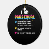 Pansexual Definition - Funny Gay Pride LGBT Keramik Ornament (Links)