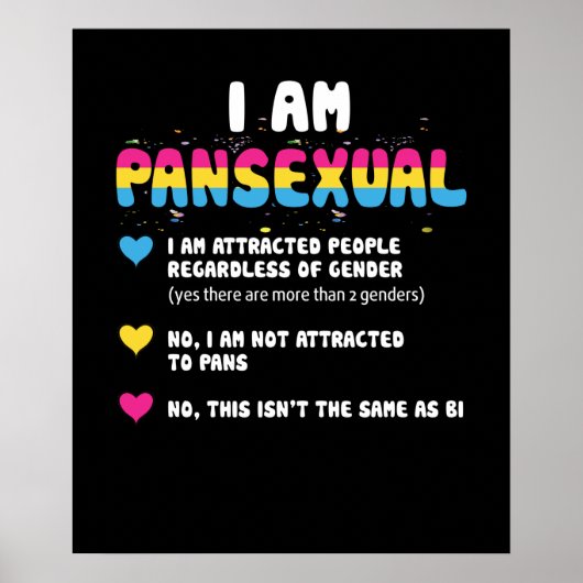 Pansexual Definition - Funny Gay Pride LGBT Poster (Vorne)
