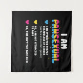 Pansexual Definition - Funny Gay Pride LGBT Wandteppich (Vorderseite (Horizontal))