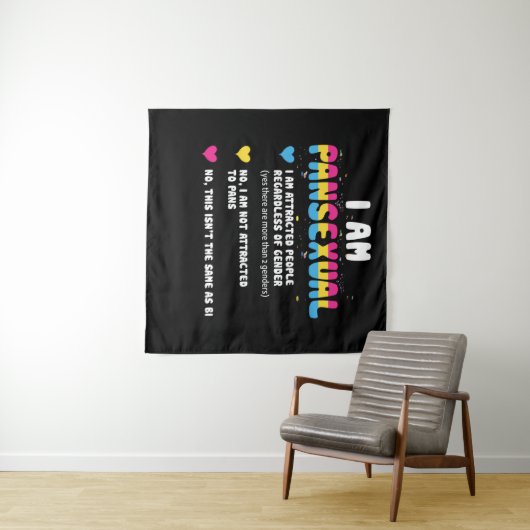 Pansexual Definition - Funny Gay Pride LGBT Wandteppich (Beispiel (Horizontal))