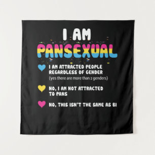 Pansexual Definition - Funny Gay Pride LGBT Wandteppich