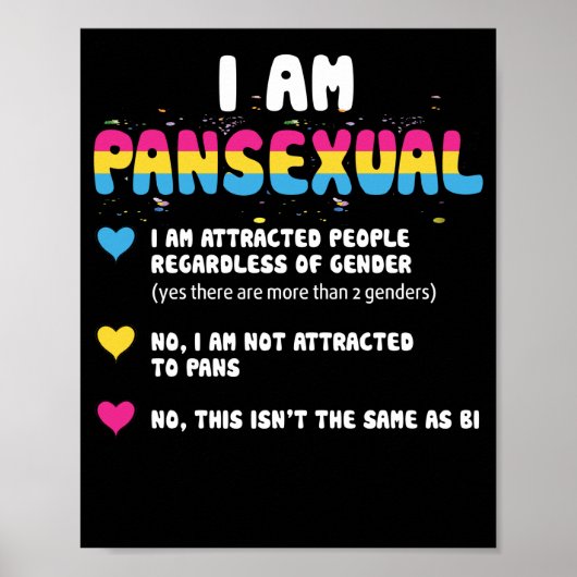 Pansexual Definition Gay Pride LGBT Poster (Vorne)