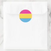 Pansexual | Design der Druckflagge | Streifen | Runder Aufkleber (Tasche)