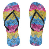 Pansexual Dragon Damask - Farben der Flagge Badesandalen (Fußbett)