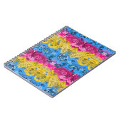 Pansexual Dragon Damask - Farben der Flagge Notizblock (Linke Seite)