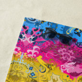 Pansexual Dragon Damask - Farben der Flagge Strandtuch (Beispiel)