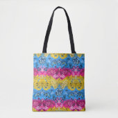 Pansexual Dragon Damask - Farben der Flagge Tasche (Vorderseite)