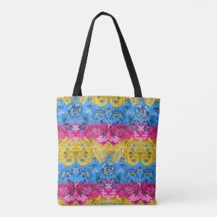 Pansexual Dragon Damask - Farben der Flagge Tasche
