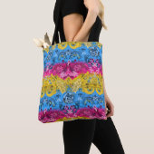 Pansexual Dragon Damask - Farben der Flagge Tasche (Von Nahem)