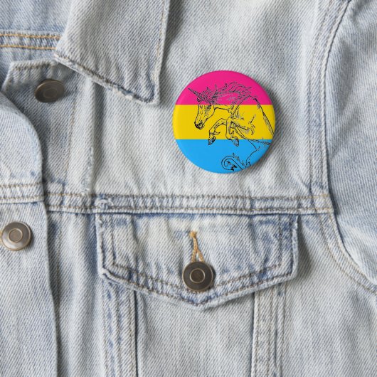 Pansexual Einhorn-Knopf Button (Beispiel)