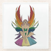 Pansexual-Fee Glasuntersetzer (Vorderseite)