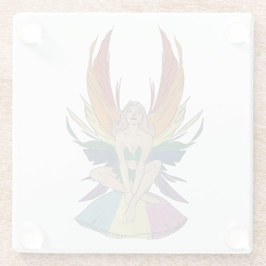 Pansexual-Fee Glasuntersetzer (Rückseite)