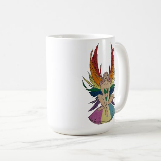 Pansexual-Fee Kaffeetasse (VorderseiteRechts)