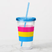 Pansexual Flag Acryltrinkbecher (Rückseite)
