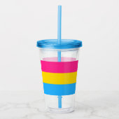 Pansexual Flag Acryltrinkbecher (Vorderseite)