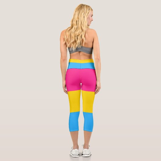 Pansexual Flag Capri Leggings (Rückseite)