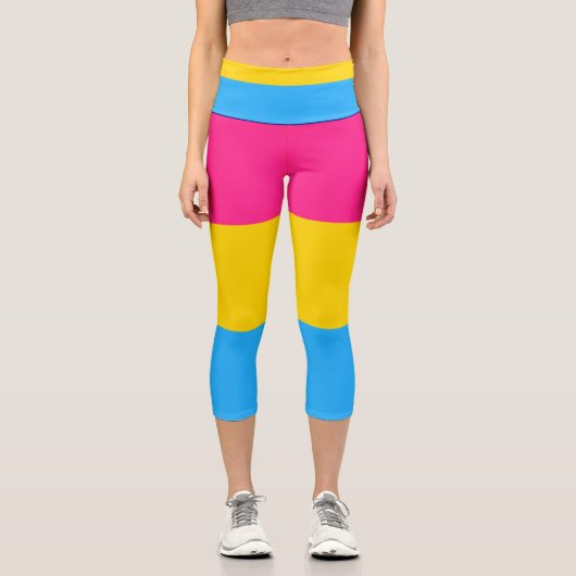Pansexual Flag Capri Leggings (Vorderseite)