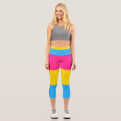 Pansexual Flag Capri Leggings (Vorderseite)