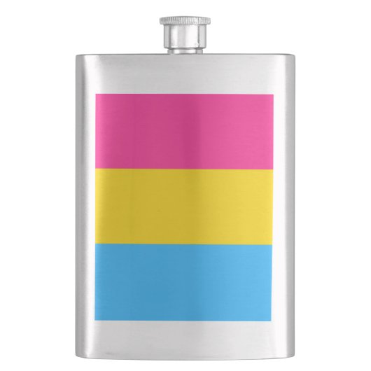 Pansexual Flag Flachmann (Vorderseite)