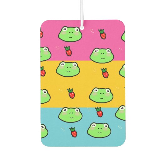 Pansexual Flag Frogcore und Strawberry Lover Autolufterfrischer (Vorderseite)