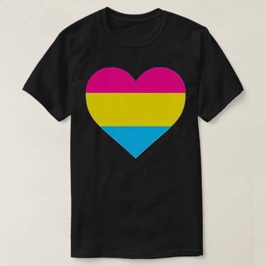 Pansexual Flag LGB Love Heart Pocket Print T-Shirt (Design vorne)