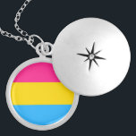 Pansexual Flag Medaillon<br><div class="desc">Pansexual Flag Locket Necklace. Sie können den Halsketten-Typ ändern oder dieses Bild sogar auf andere kleine Zazzle-Objekte übertragen.</div>