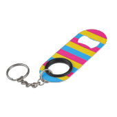 Pansexual Flag Mini Flaschenöffner (Vorderseite Schrägansicht)